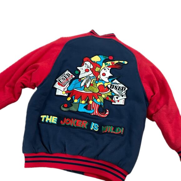 RARE Vintage Get Used by Elie Joker Is Wild Bomber Jacket / Men’s Medium - - Picture 1 of 6